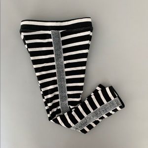 Crewcuts Leggings w/ Glitter Tuxedo Stripe